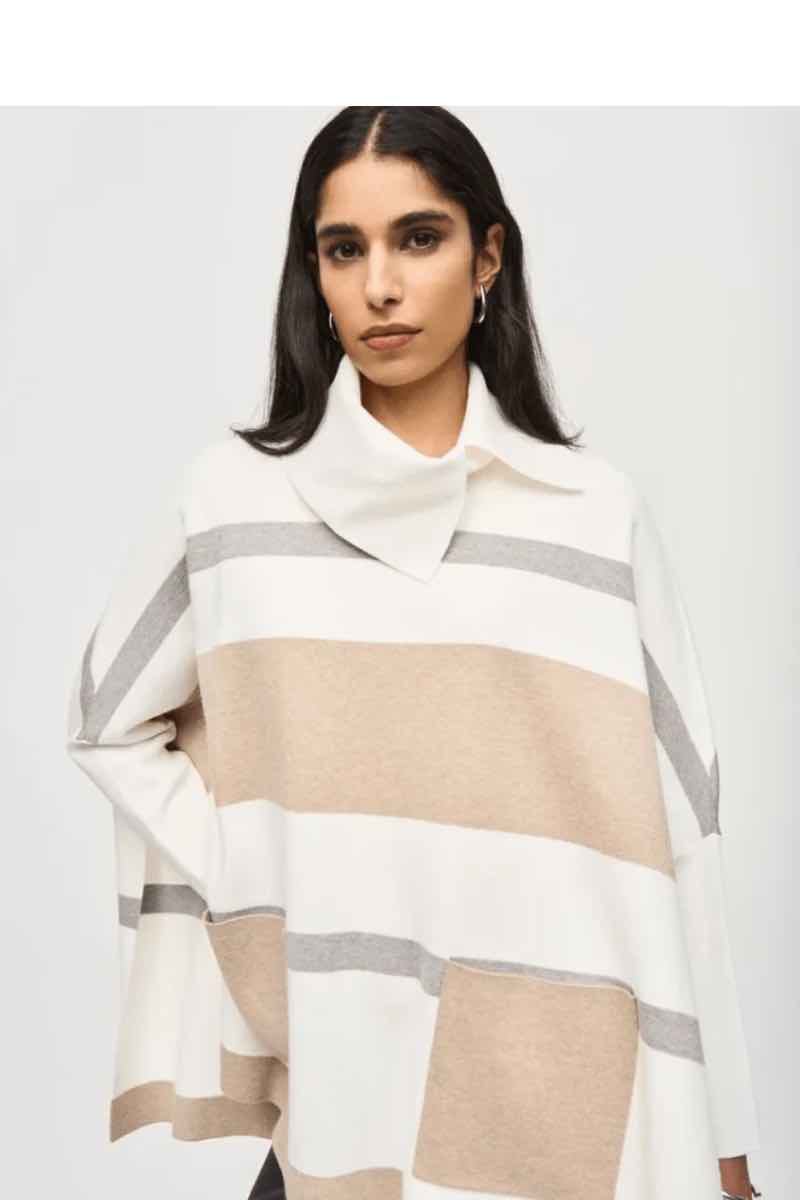 joseph-ribkoff-striped-jacquard-sweater-knit-poncho