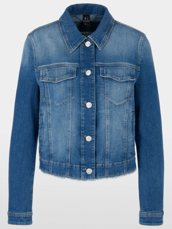 Marc Cain Additions Women's Rethink Together Blue Denim Jacket YA 31.02 D05 COL 353