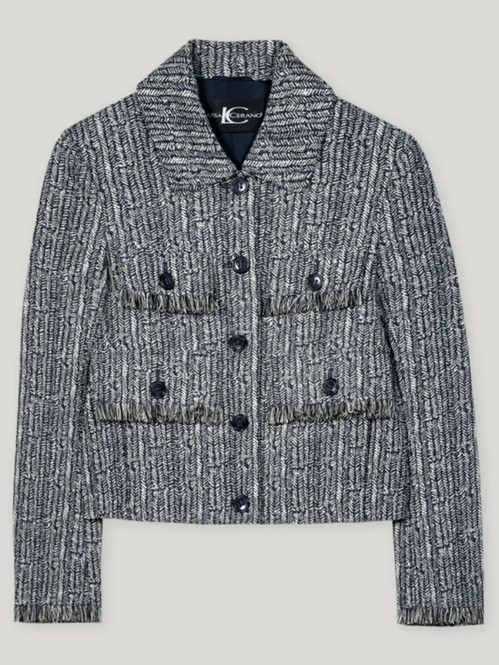 Luisa Cerano Women's Jacket With Herringbone Pattern 418361 3706 Col 2852