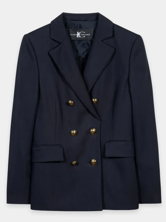 Luisa Cerano Women's Gabardine Blazer In Navy Blue 438054 3807 Col 0294